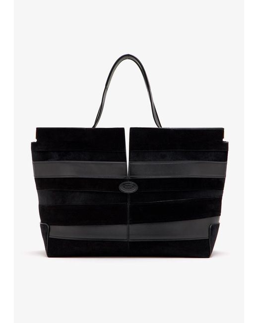 Tod's Black Di Folio Medium Bag