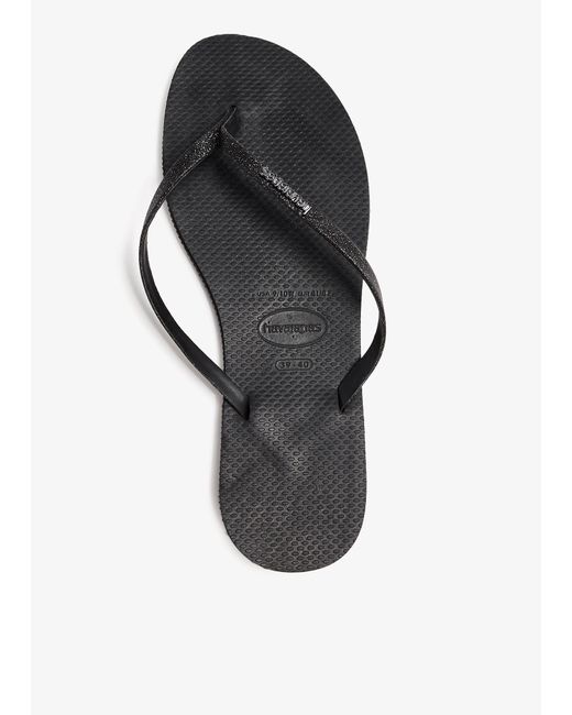 Havaianas Black You Glitter Flip Flops