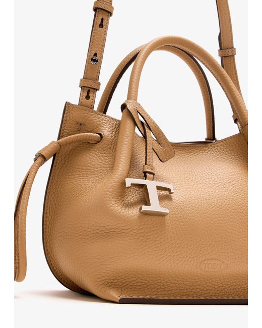 Tod's Metallic Small Leather Bucket Bag