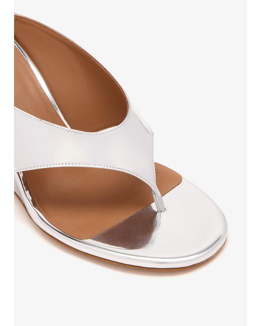 Alaïa Natural Cube Thong Mules