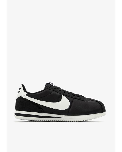 Nike Black Cortez Textile Sneakers for men