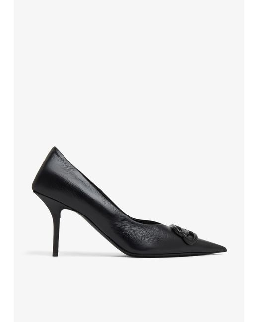 Balenciaga Black Square Knife Bb Pumps