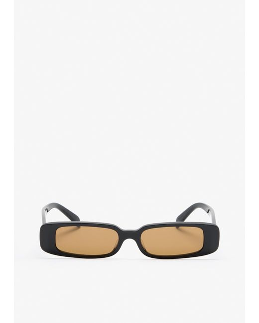 Céline White 3 Dots Rectangular Sunglasses