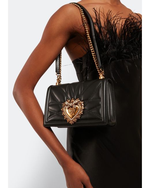 Dolce & Gabbana Black Medium Devotion Bag