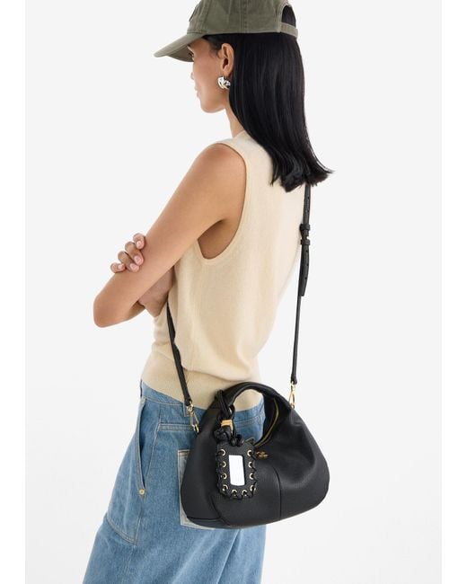 Ganni Black Mini Hobo Bag