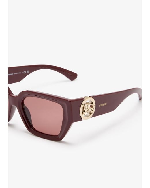 Burberry Pink Ekd Rectangular Sunglasses