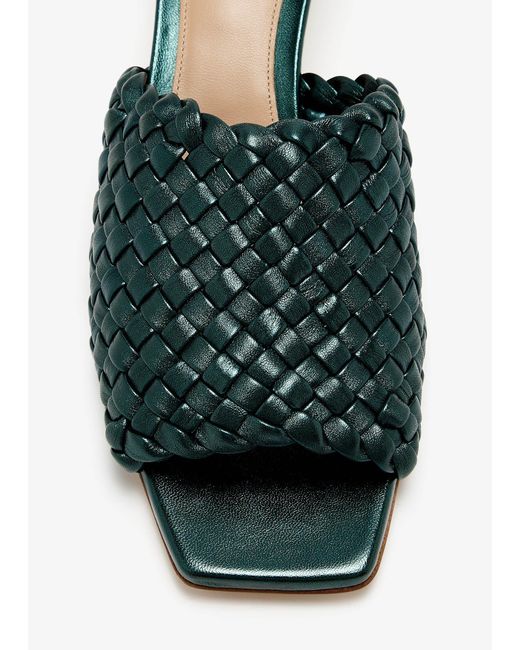 Bottega Veneta Green Knot Intrecciato Mules