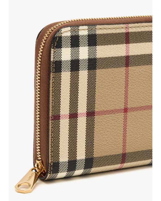 Burberry Natural Check Zip Wallet