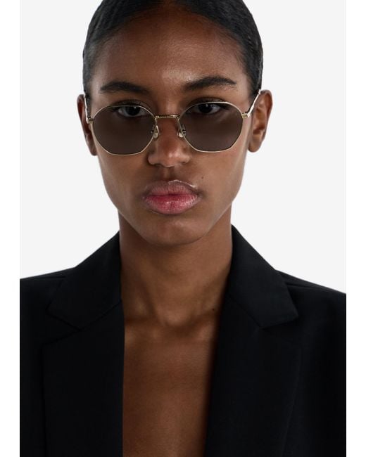 Brunello Cucinelli White Round Sunglasses