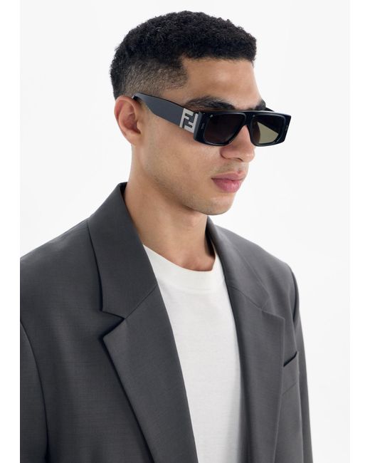 Fendi Gray Ff Squared Sunglasses for men