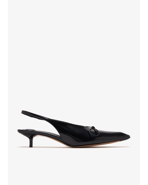 Jacquemus White Cubisto Slingback Pumps