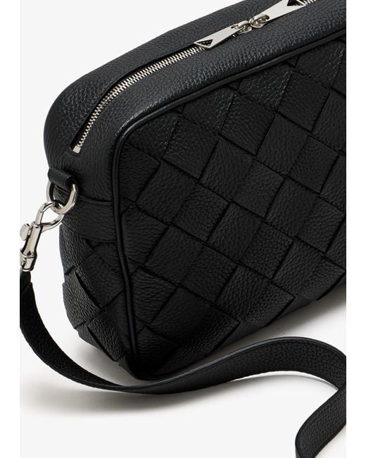 Bottega Veneta Black Intrecciato Camera Bag for men