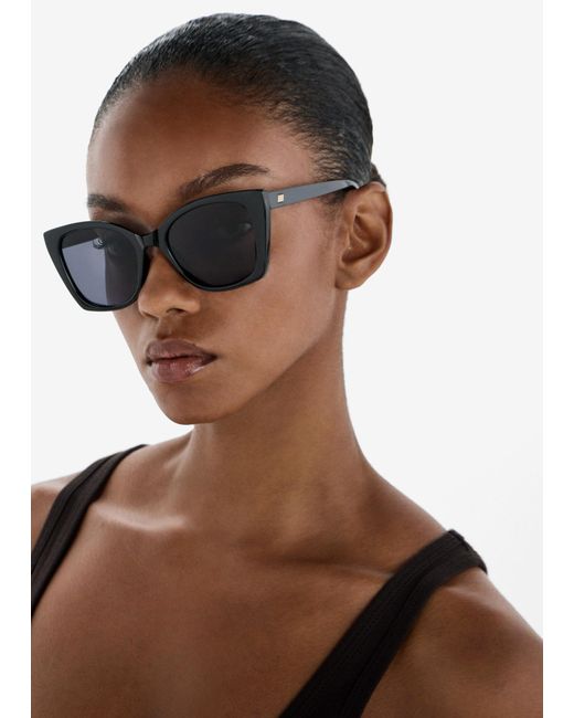 Le Specs Incantation サングラス Incantation Sand Female Square Sunglasses | Le Specs