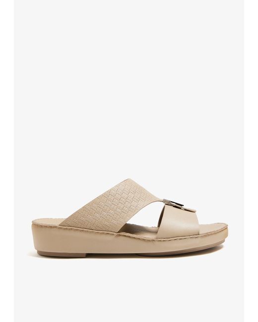 Seventy Six White Woven Sandals for men