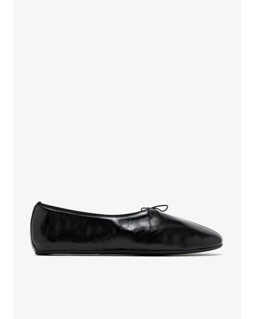Phoebe Philo Black Gathered Flats