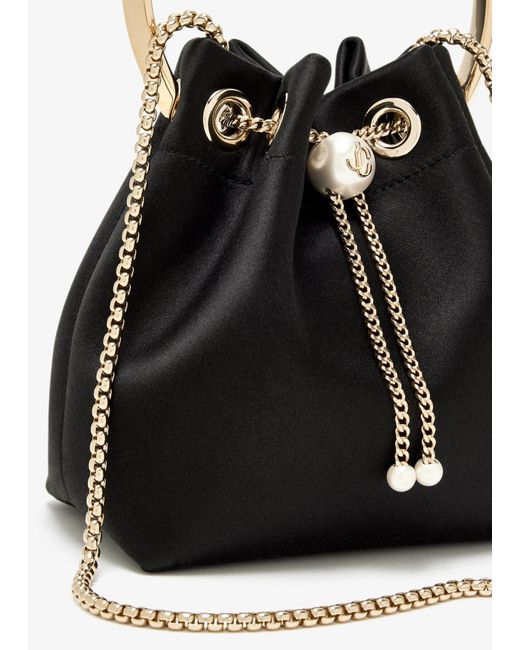 Jimmy Choo Black Bon Bon Bucket Bag
