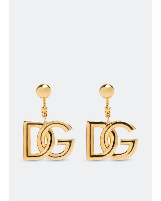 Dolce & Gabbana Metallic Dg Logo Earrings