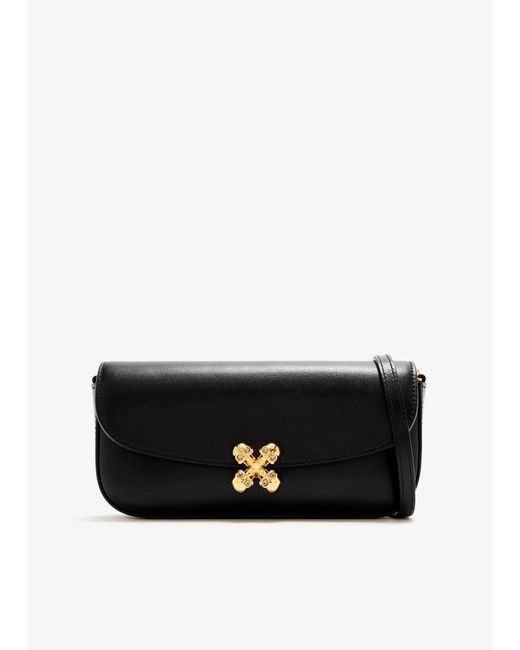 Alexander McQueen Black Small Skull Flower Bag