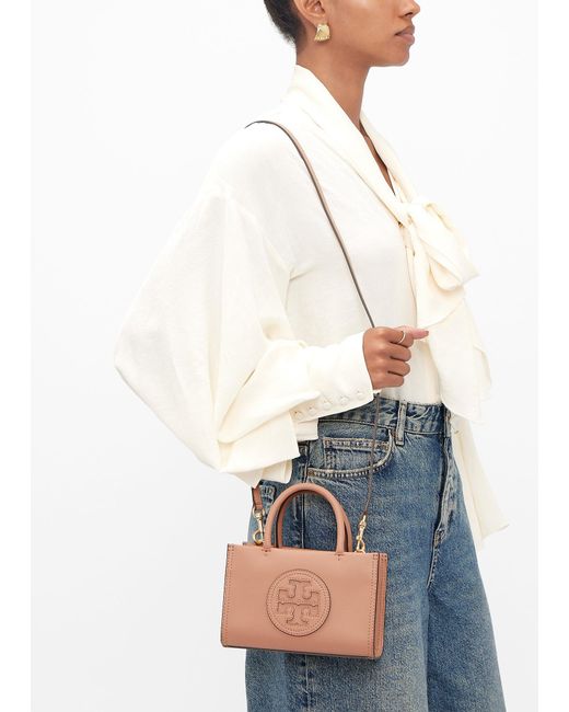 Tory Burch Brown Ella Bio Mini Tote Bag