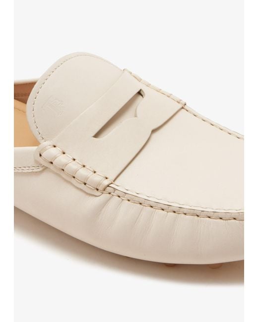 Tod's White Penny Slippers for men