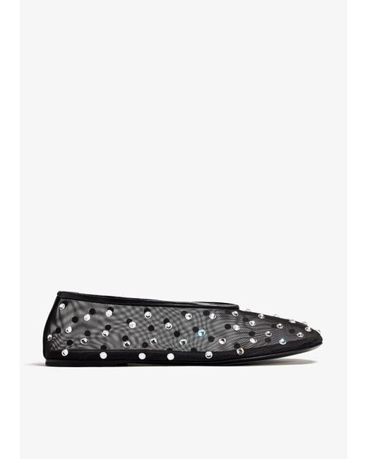 Khaite White Marcy Ballerina Flats