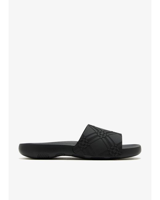 Burberry White Dive Slides for men
