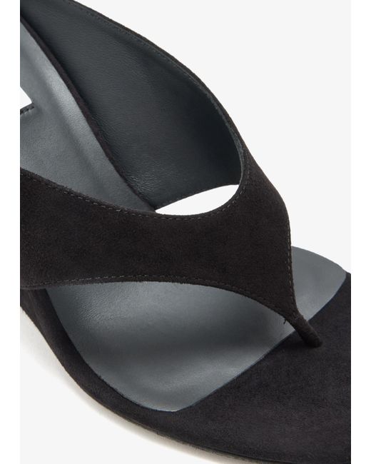 Alaïa Black Cube Thong Mules
