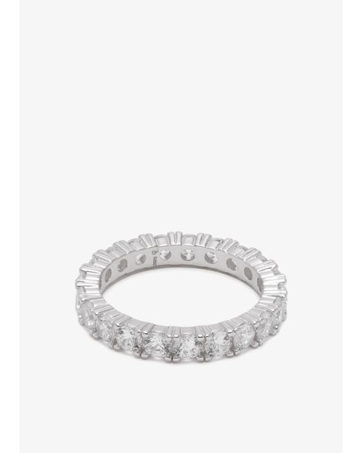 Common Lines White Eternity Ring for men