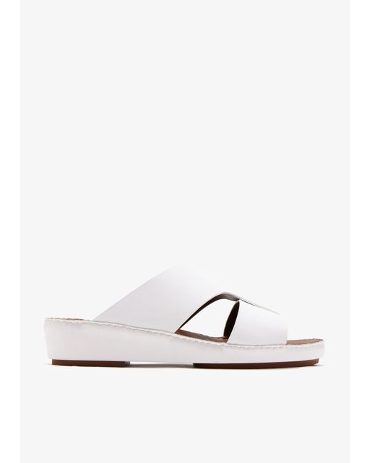 Seventy Six White Cucito Sandals for men