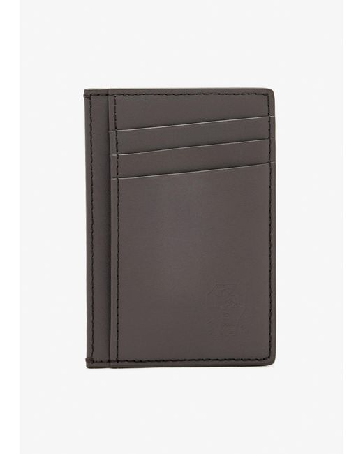 Brunello Cucinelli Gray Slim Cardholder for men