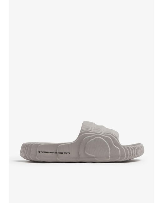 Adidas White Adilette 22 Slides
