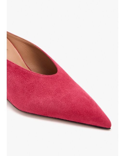 Alaïa Pink Cube Wedge Mules