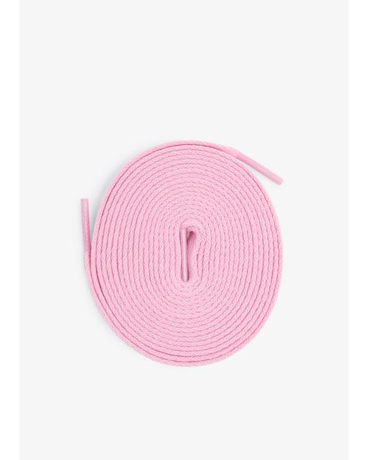 The Lace Check Pink Flat Laces for men