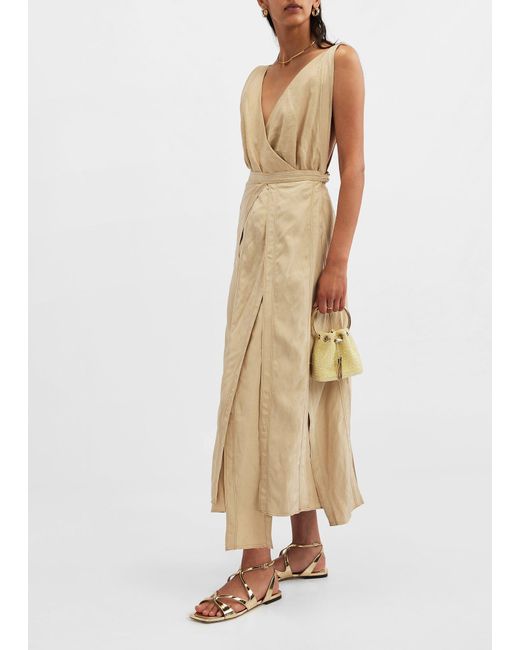 Jimmy Choo Natural Ayla Flat Sandals