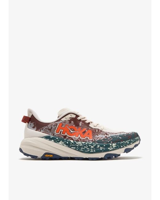Hoka One One White Speedgoat 6 Sneakers for men