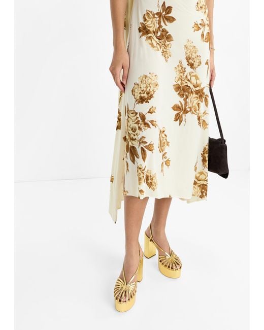 Loeffler Randall Metallic Isabella Platform Sandals