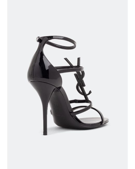 Saint Laurent White Cassandra Leather Sandals