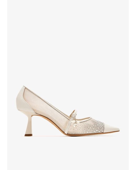 Jimmy Choo White Aren 65 Pumps