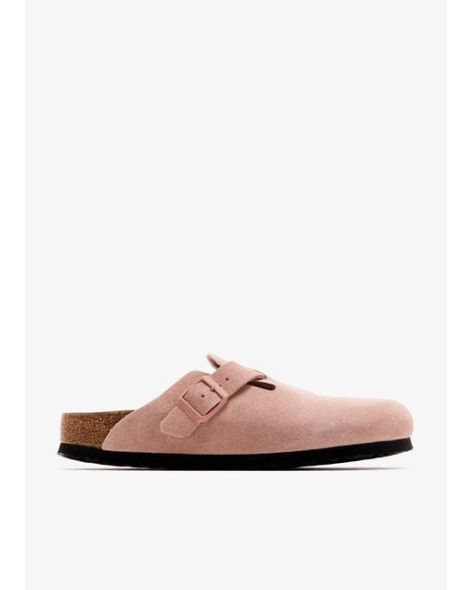Birkenstock Pink Boston Narrow-Width Clogs
