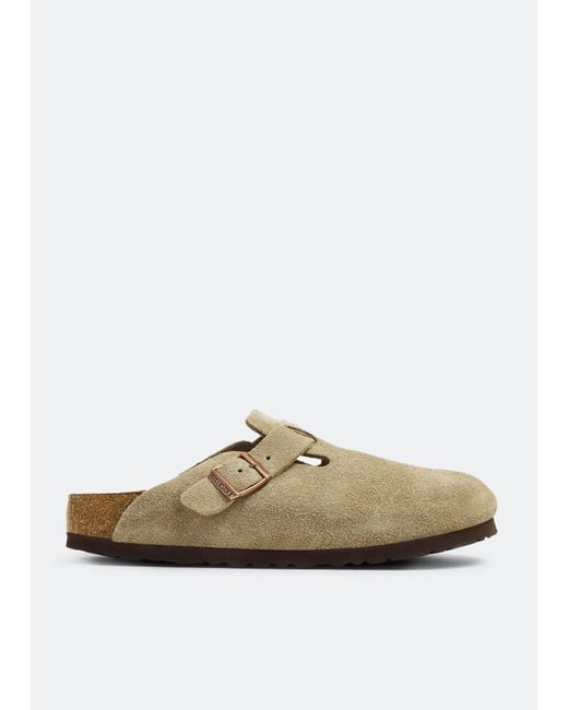 Birkenstock White Boston Narrow-Width Clogs