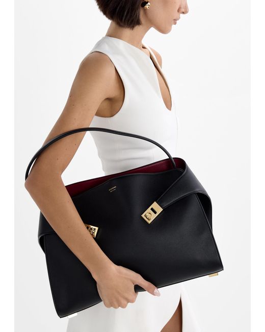 Ferragamo Black Hug Soft Medium Shoulder Bag