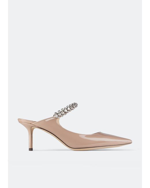 Jimmy Choo White Bing 65 Mules