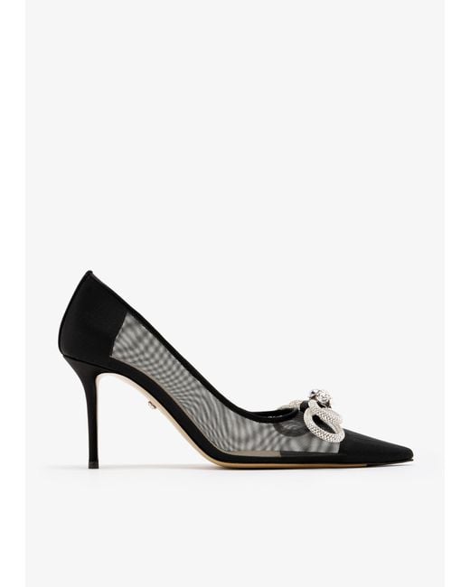 Mach & Mach White Double Bow Pumps