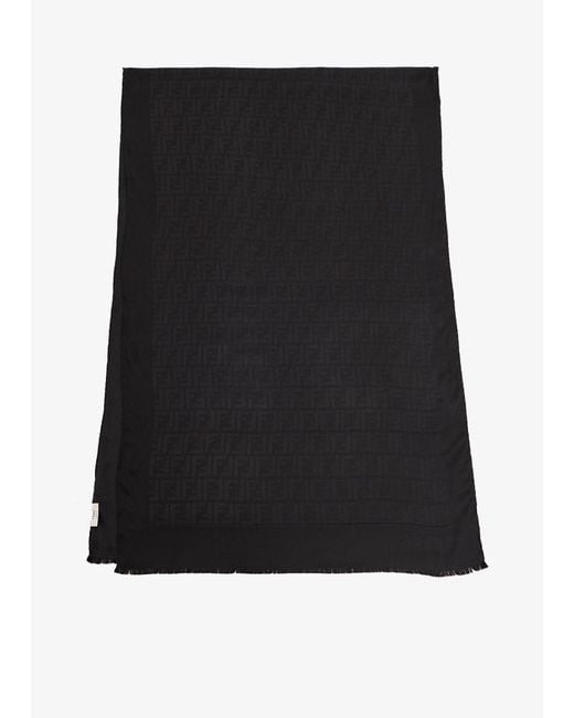 Fendi Black Ff Stole Scarf
