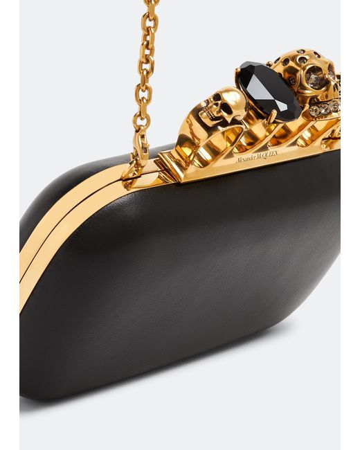 Alexander McQueen Black Knuckle Clutch