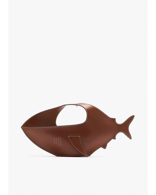 Staud Brown Shark Bag