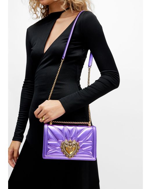 Dolce & Gabbana Purple Medium Devotion Bag