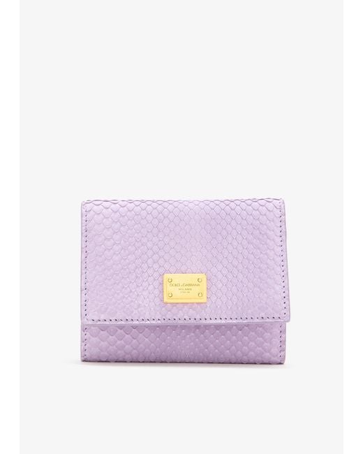 Dolce & Gabbana Purple Python Wallet