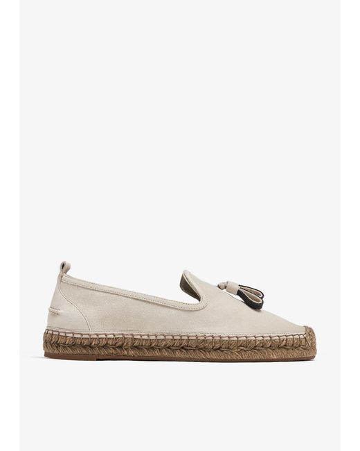 Brunello Cucinelli White Suede Espadrilles