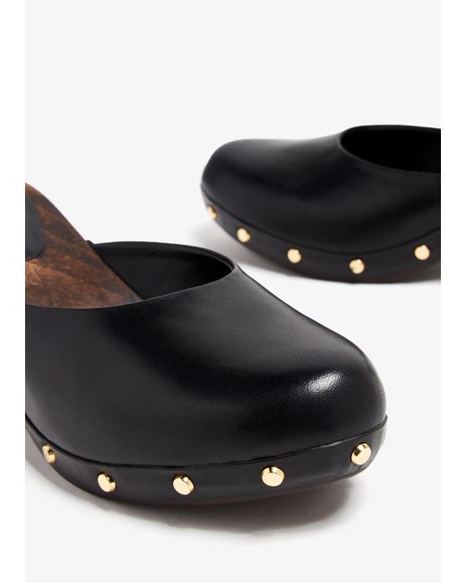 Chloé White Leather Clogs
